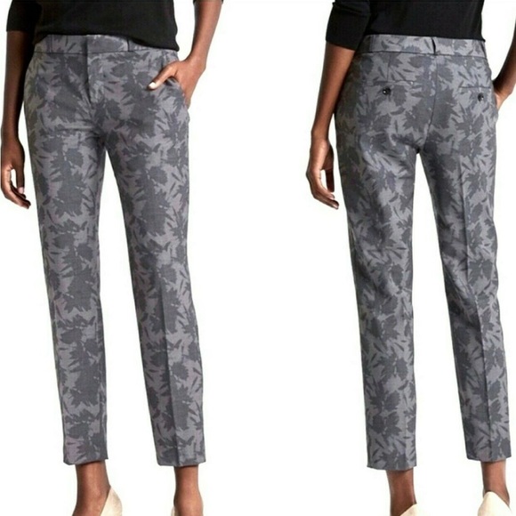 Banana Republic Pants - Banana Republic Avery Pant. Grey Floral. 12